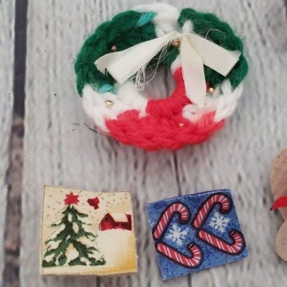 Vintage Handmade Christmas Brooch Pins Lot - Picture 3 of 5
